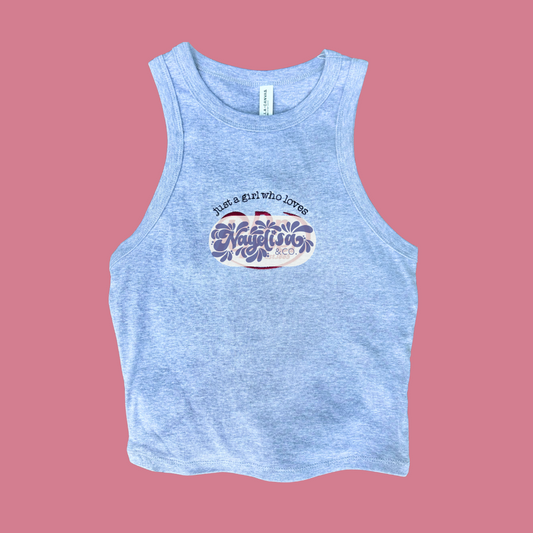 Just a girl who loves Dr. P crop tank