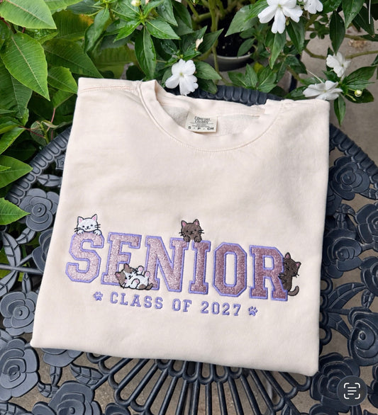 Senior 27 Cool Cats crewneck