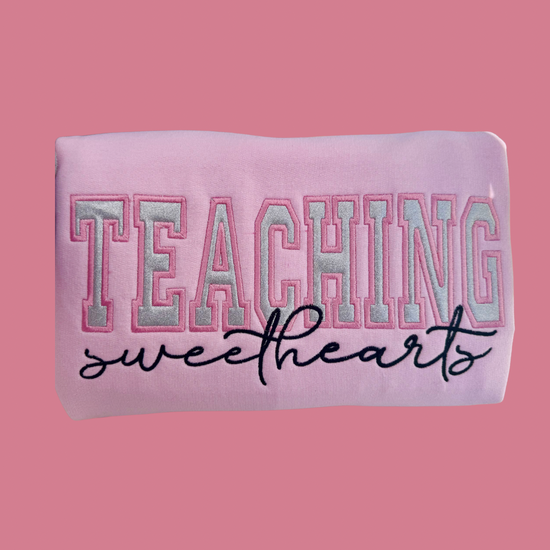 Teaching Sweethearts Glitter crewneck